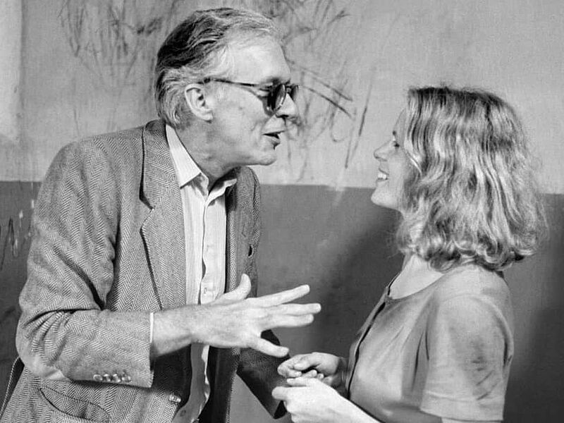 Werner Düggelin mit Annelore Sarbach bei den Proben von "Johanna auf dem Scheiterhaufen", 1981. Foto: © Keystone